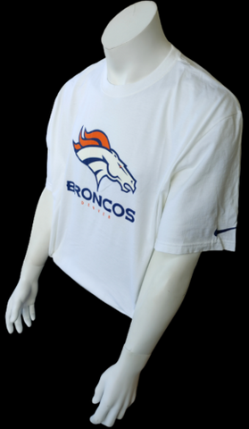 NFL Team Apparel Mens Denver Broncos T-Shirt, Blue - Size XL