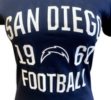 Nike Women's San Diego Chargers Football 1960 Navy Slim Fit Shirt Size X-Small