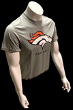 Nike Dri Fit Men's Denver Broncos Gray Short Sleeve Shirt NFL T-Shirt