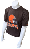 Nike NFL Team Apparel Men's Cleveland Browns Brown Short Sleeve Shirt Size Large