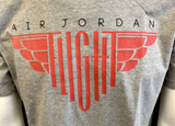 Nike Jordan Men's Air Jordan Flight Gray Short Sleeve Shirt Size Medium