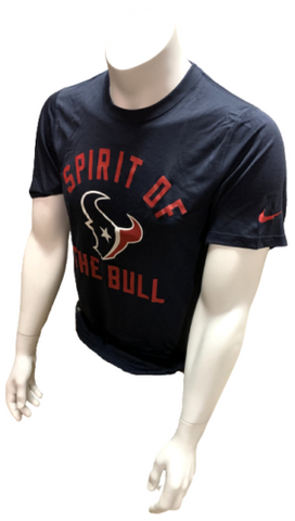 Nike Dri Fit Men's Houston Texans Spirit Of The Bull Navy Short Sleeve Shirt NFL