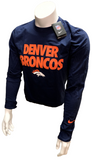 Nike Men's Denver Broncos Navy Long Sleeve Shirt NFL T-Shirt