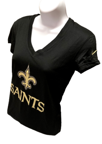 Nike Dri Fit Women's New Orleans Saints Black Short Sleeve Shirt NFL T-Shirt