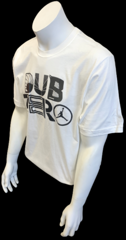 Nike Jordan Men's Jumpman Dub Zero Short Sleeve White Shirt Size Large