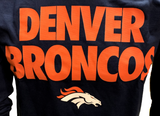 Nike Men's Denver Broncos Navy Long Sleeve Shirt NFL T-Shirt