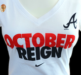 Nike Women's Atlanta Braves October Reign White Slim Fit Shirt