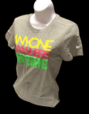 Nike Women's "Anyone, Anywhere, Anytime" Gray Shirt Short Sleeve T-Shirt