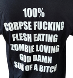 Anvil Men's Rob Zombie 100% Zombie Loving Graphic Black Shirt Size Large