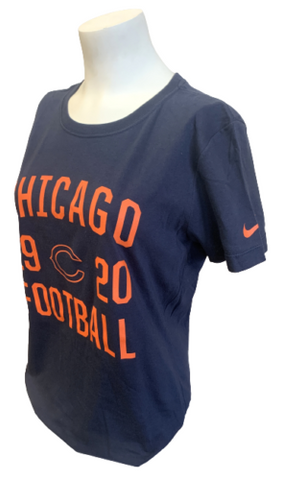 Nike Women's Chicago Bears Football 1920 Navy Slim Fit Shirt Size Large