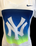 Nike Women's New York Yankees Baseball MLB White Slim Fit Shirt