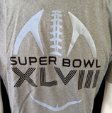 Nike Men's Dri-Fit Super Bowl XLVIII Gray Short Sleeve Shirt Size Medium