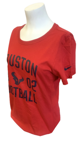 Nike Women's Houston Texans Football 2002 Red Short Sleeve Slim Fit Shirt Large