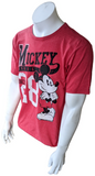 Disney Men's Mickey Mouse Since 1928 Red Short Sleeve Shirt Size M