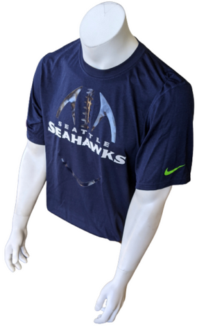 Nike NFL Team Apparel Men's Dri-Fit Seattle Seahawks Football Navy Shirt Size L