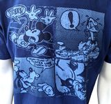 Disney Men's Mickey Mouse, Goofy, Donald Duck, Pluto Navy Short Sleeve Shirt M