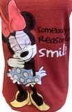 Disney Women's Minnie Mouse Somebody's Reason To Smile Red Shirt Size Medium