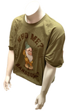 Disney Men's Bashful Who Me? Handsome? Shirt Green Short Sleeve T-Shirt Size 3XL