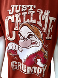 Disney Men's Grumpy "Just Call Me Grumpy" Short Sleeve Shirt Size Large