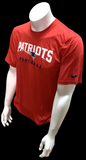 Nike Dri Fit Men's New England Patriots Red Short Sleeve Shirt NFL Football