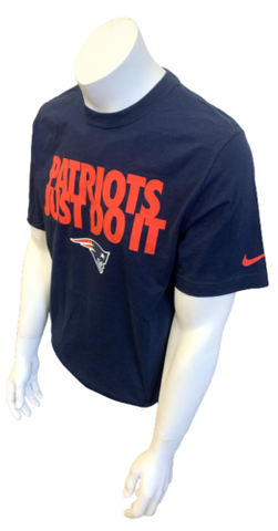 Nike Men's New England Patriots Just Do It NFL Football Navy Shirt Size Large