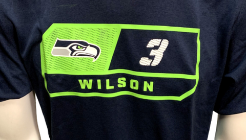 Nike NFL Team Apparel Seattle Seahawks #3 Russell Wilson Gray