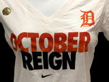 Nike Women's Detroit Tigers White Short Sleeve Shirt October Reign T-Shirt