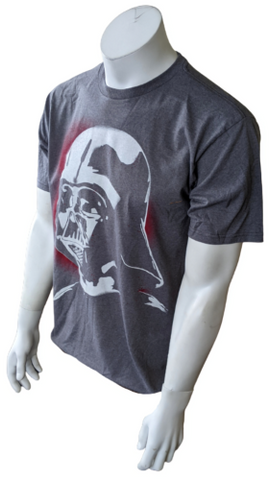 Disney Men's Star Wars Darth Vader Gray Short Sleeve Shirt Size Medium