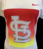 Nike Women's St. Louis Cardinals Baseball MLB White Slim Fit Shirt