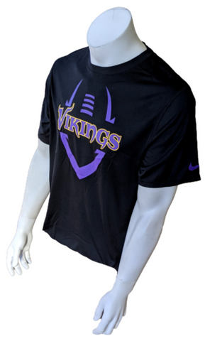 Nike Dri-Fit Men's Minnesota Vikings Football Black Short Sleeve Shirt Size L