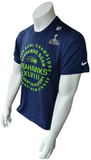 Nike Dri-Fit Men's Seattle Seahawks XLVIII Super Bowl Champions Navy Shirt