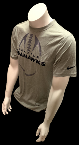 Nike Dri Fit Men's Seattle Seahawks Football Gray Short Sleeve Shirt NFL T-Shirt