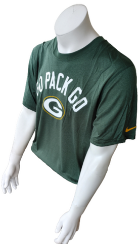 Nike Dri-Fit Men's New Green Bay Packers Go Pack Go NFL Green Shirt Size Large