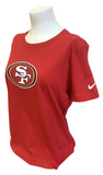 Nike Women's San Francisco 49ers NFL Football Red Short Sleeve Slim Fit Shirt