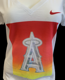 Nike Women's Los Angeles Angels Baseball MLB White Slim Fit Shirt