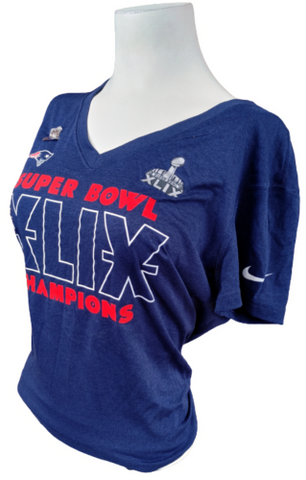 Nike Dri-Fit Women's New England Patriots Super Bowl XLIX Champions Navy Shirt