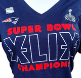 Nike Dri-Fit Women's New England Patriots Super Bowl XLIX Champions Navy Shirt