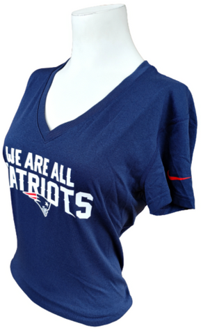 Nike Dri-Fit Women's New England Patriots "We Are All Patriots" Navy Shirt Large