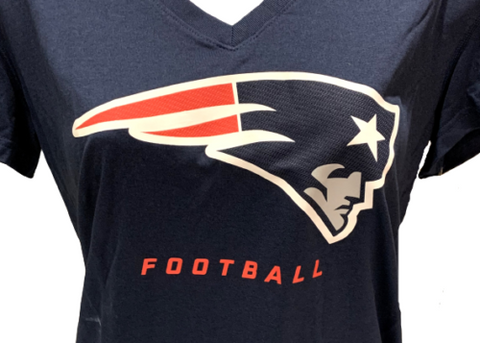 Nike Dri Fit Women's New England Patriots Navy Short Sleeve Shirt