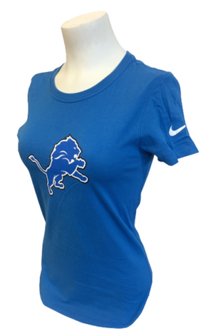 Nike Women's Detroit Lions NFL Football Blue Slim Fit Shirt Size X-Small