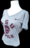 Nike Women's Arizona State Devils ASU Gray Slim Fit Shirt Size Large