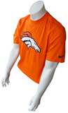 Nike NFL Team Apparel Men's Denver Broncos Orange Short Sleeve Shirt Size Large