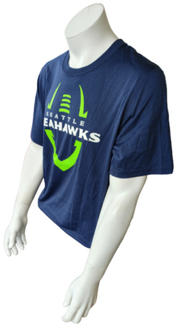 Nike Dri-Fit Men's Seattle Seahawks Football Navy Short Sleeve Shirt Size Large