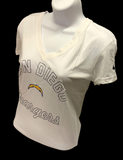 Nike Dri Fit Women's San Diego Chargers White Short Sleeve Shirt NFL T-Shirt