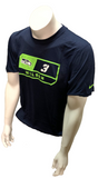 Nike Dri Fit Men's Seattle Seahawks Russell Wilson 3 Navy Short Sleeve NFL Shirt