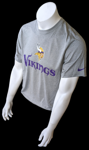 Nike Dri-Fit Men's Minnesota Vikings Gray Short Sleeve Shirt Size Medium