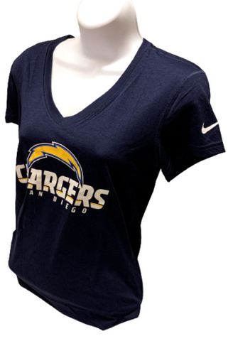 Nike Dri Fit Women's San Diego Chargers Navy Short Sleeve Shirt NFL T-Shirt