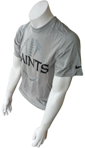 Nike Dri-Fit Men's New Orleans Saints Football NFL Gray Short Sleeve Shirt Small