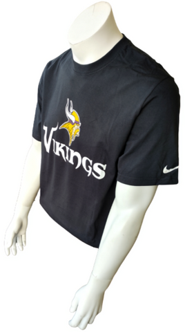 Nike NFL Team Apparel Men's Minnesota Viking Black Short Sleeve Shirt Size Large