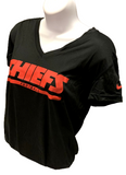 Nike Dri Fit Women's Kansas City Chiefs Black Short Sleeve Shirt NFL T-Shirt